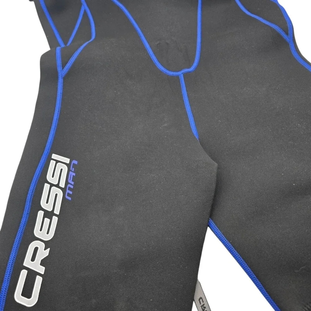 Cressi Tortuga 2.5mm Men's Shorty Wetsuit Black Blue Size‎ Large Scuba Diving
